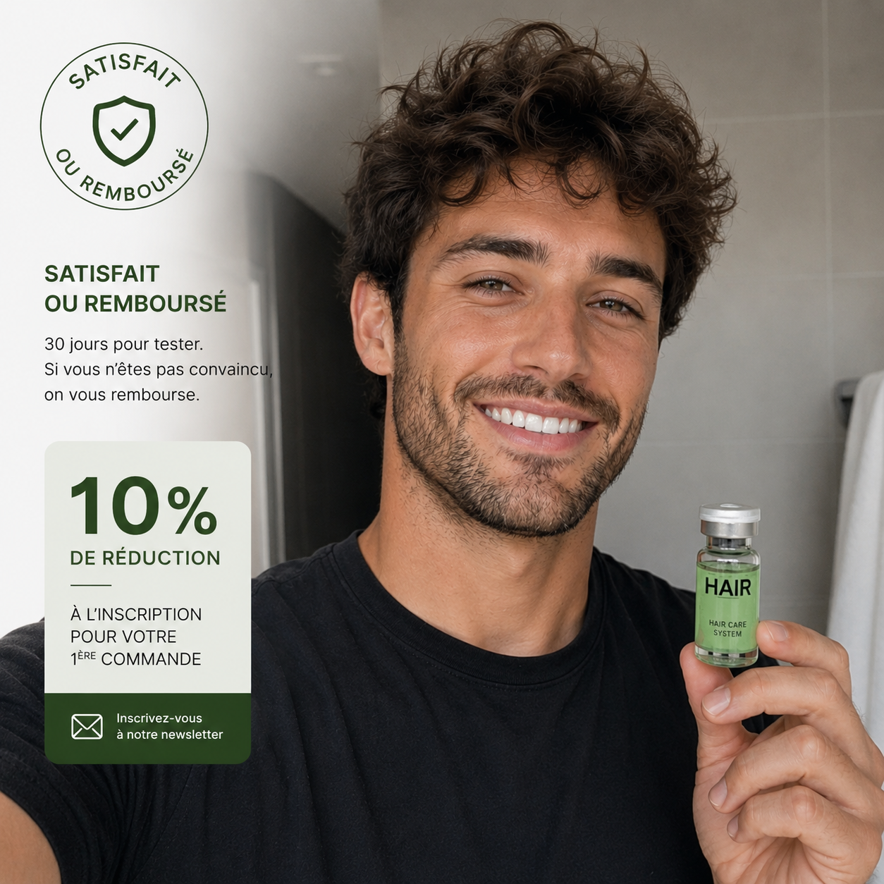 Cheveux plus denses en 4 semaines