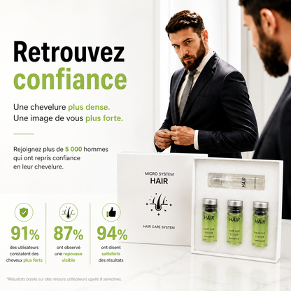Cheveux plus denses en 4 semaines
